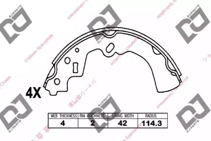 Комлект тормозных накладок DJ PARTS BS1006